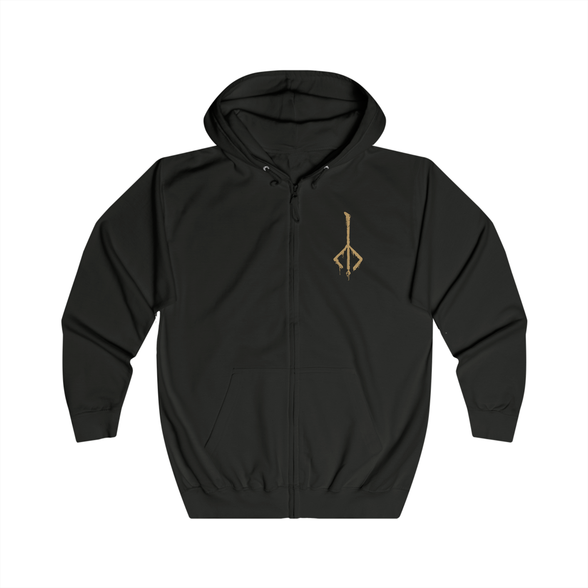 Image 4 of a Zip-up Hooded Sweatshirt featuring Lady Maria of the Astral Clocktower from Bloodborne, the legendary hunter who abandoned her Rakuyo after witnessing the horrors of the Fishing Hamlet. A master of the blade and blood, Maria fought to suppress the very power that ultimately defined her. This design captures her tragic elegance, fierce swordsmanship, and descent into the blood-soaked nightmare of the Old Hunters.