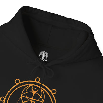 Folded This Elden Ring Nightreign-inspired Hoodie features Libra, a cunning, goat-headed demon cloaked in the illusion of a wandering merchant. Rendered in haunting detail, the design captures his cursed scales and the alchemical deceit behind his offers—power bought with sanity. A symbol of twisted fairness, Libra peddles false gold and unholy bargains that lure Nightfarers into madness.