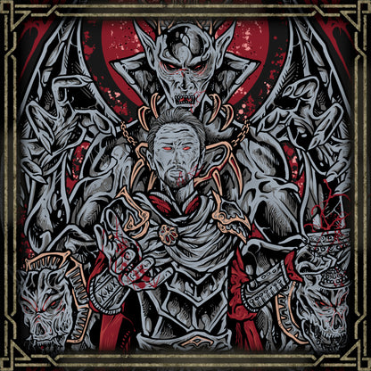 Concept Art of Lord Harkon Vampire Lord. Lord Harkon embodies the darkest legacy of Molag Bal, transformed into a towering Vampire Lord with devastating blood magic. Obsessed with prophecy, he wages war against mortals and Dawnguard alike to plunge Skyrim into endless shadow. His fall reveals the tragic cost of power — a king who surrendered his humanity for immortal hunger.