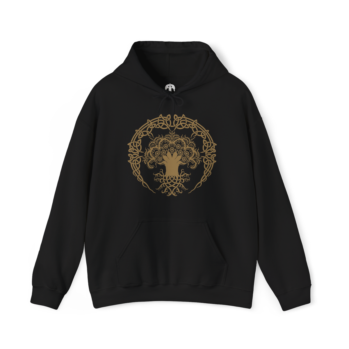 Image 4 of a Hooded Sweatshirt of Malenia, Blade of Miquella, standing within a field of Scarlet Aeonia beneath the roots of the Haligtree. Her crimson hair flows around ornate armor and golden prosthetic limbs as enormous scarlet petals bloom behind her. Rot-infused mist and drifting petals fill the battlefield, emphasizing Malenia's transformation into the terrifying Goddess of Rot.