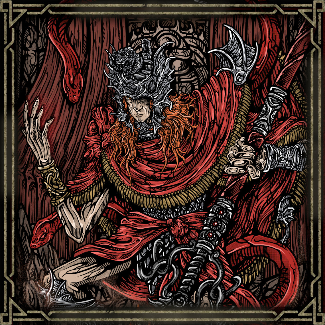 Artwork of Messmer the Impaler Grim. Messmer the Impaler is a powerful Demigod Boss in Shadow of the Erdtree. As the commander of the crusade against the Hornsent people, he ruthlessly slaughters their Divine Beasts and sets fire to the Tower Settlement. It is eventually uncovered that Messmer is the son of Queen Marika, secretly hidden away and forsaken in the Land of Shadow.