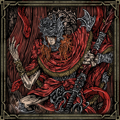 Concept Art of Messmer the Impaler Grim. Messmer the Impaler is a formidable Demigod Boss in Shadow of the Erdtree. He leads a brutal crusade against the Hornsent people, destroying their Divine Beasts and ravaging the Tower Settlement with fire. It is later revealed that he is the secret son of Queen Marika, abandoned and left to fade away in the Land of Shadow.