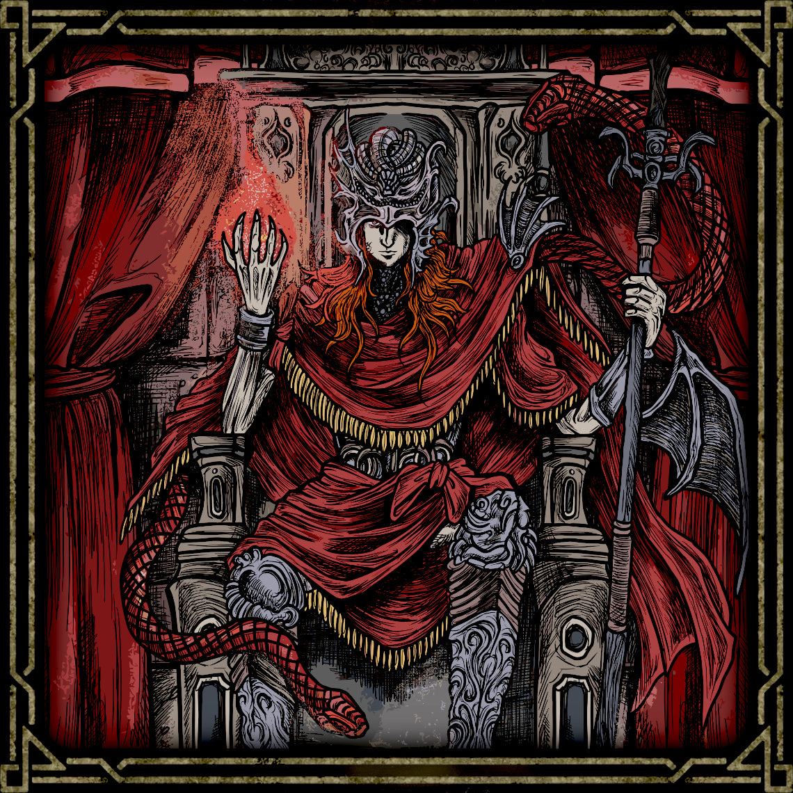 Artwork of Messmer the Impaler Throne Grim. Messmer the Impaler is a formidable Demigod boss introduced in Shadow of the Erdtree. Leading a brutal crusade against the Hornsent, he decimates their Divine Beasts and razes the Tower Settlement in flames. His origins are shrouded in secrecy, but it’s later revealed that Messmer is the hidden, forsaken son of Queen Marika—concealed within the Land of Shadow for reasons unknown.