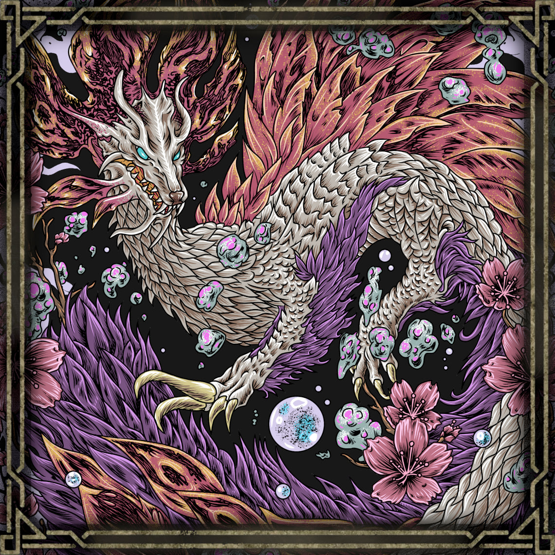 Wallpaper of Mizutsune the Bubble Fox Leviathan. Known as the Bubble Fox Wyvern, Mizutsune combines elegance with deadly precision. Its scales produce special bubbles that impair movement and create unpredictable combat situations. Within the Monster Hunter universe, Mizutsune represents balance between serenity and danger, flowing through battle like water itself.