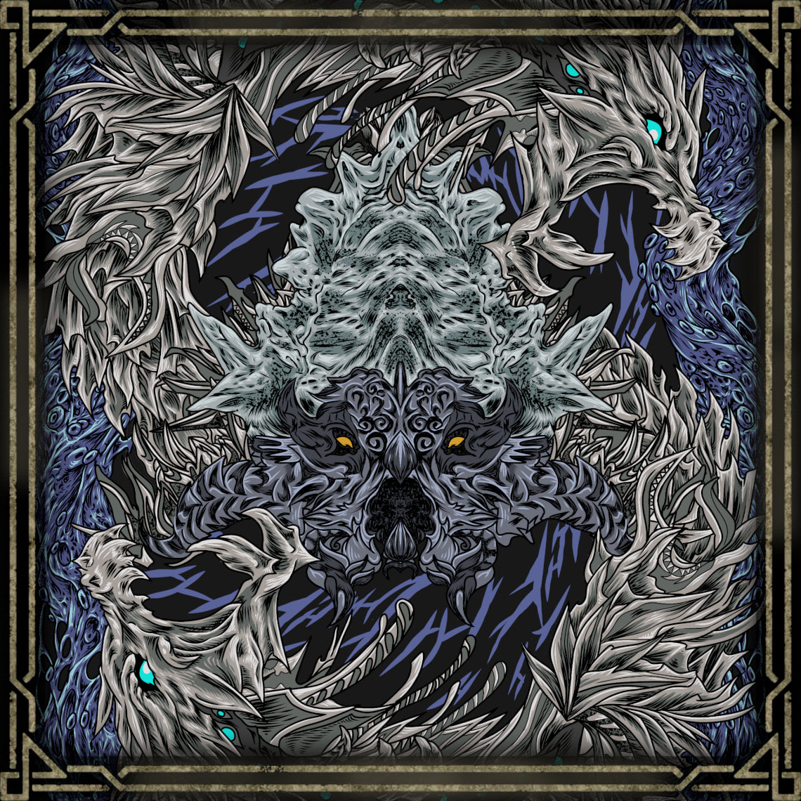 Artwork of Nakarkos the Skeleton Dragon. Nakarkos is a massive Elder Dragon introduced in Monster Hunter Generations, dwelling beneath the Ruined Pinnacle. This bizarre creature disguises its true body beneath enormous bones and uses its tentacles to wield the skulls and remains of other monsters. Its eerie appearance and ability to imitate monster attacks make Nakarkos one of the strangest Elder Dragons encountered by hunters.