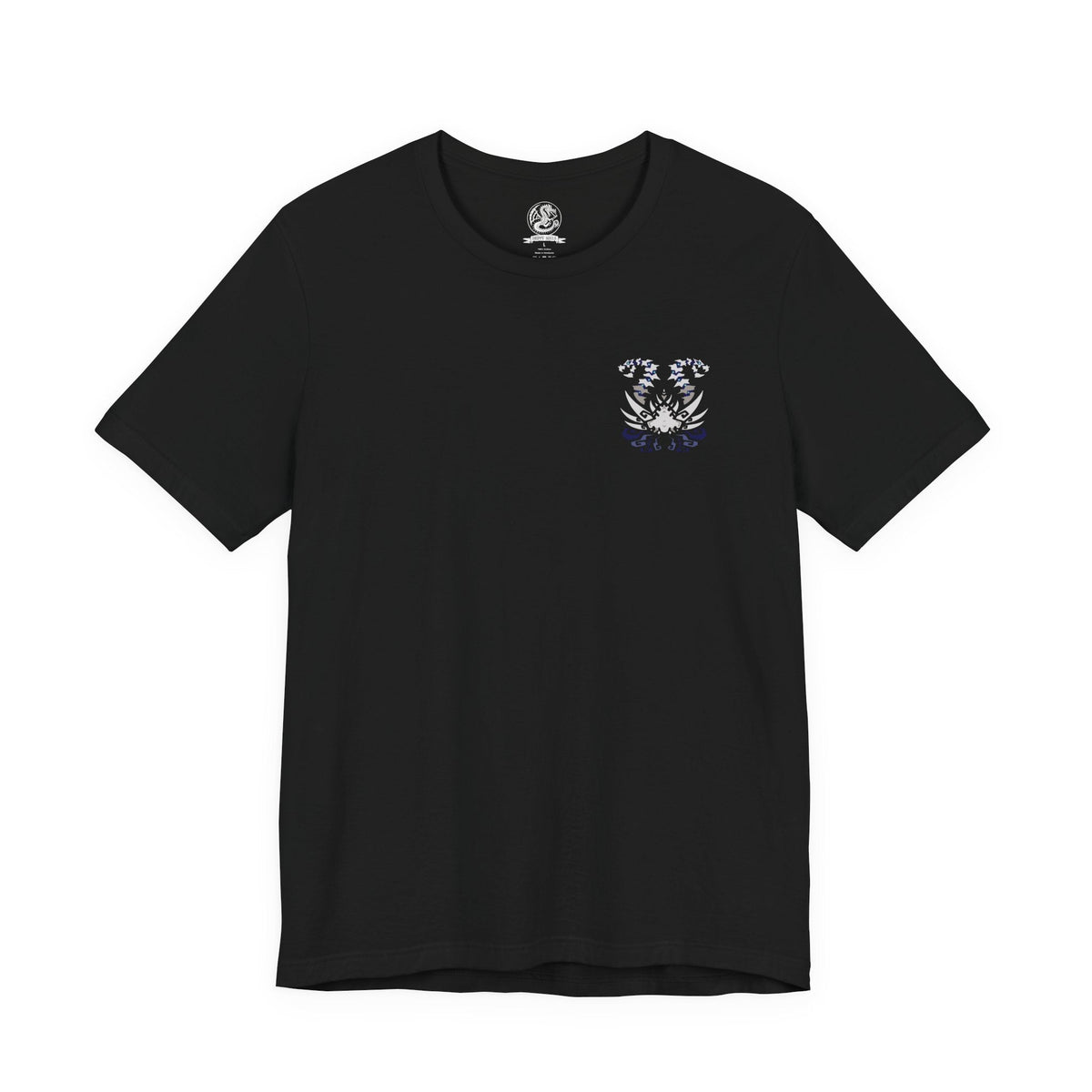 Image 4 of a T-Shirt artwork depicting Nakarkos rising from a massive pile of bones inside the Ruined Pinnacle, with multiple tentacles extending from its skeletal body and gripping enormous monster skulls. Dark cavern walls, scattered remains, and ghostly energy frame the creature as it prepares to attack. The composition highlights Nakarkos' bizarre appearance and mastery of scavenged monster remains.