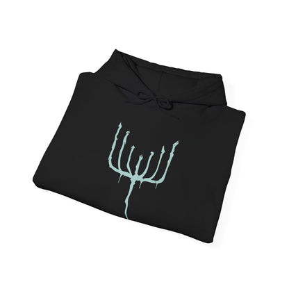 Image 6 of a Hooded Sweatshirt featuring the Orphan of Kos from Bloodborne, the anguished spawn of the Great One Kos and final guardian of the Hunter’s Nightmare. Screaming with primal rage, this emaciated, grotesque figure wields its own umbilical weapon in a relentless, grief-fueled assault. Born from cosmic tragedy and human sin, the Orphan embodies the sorrow and fury of a forsaken child of the void. This design captures the emotional weight of one of Bloodborne’s most haunting encounters.
