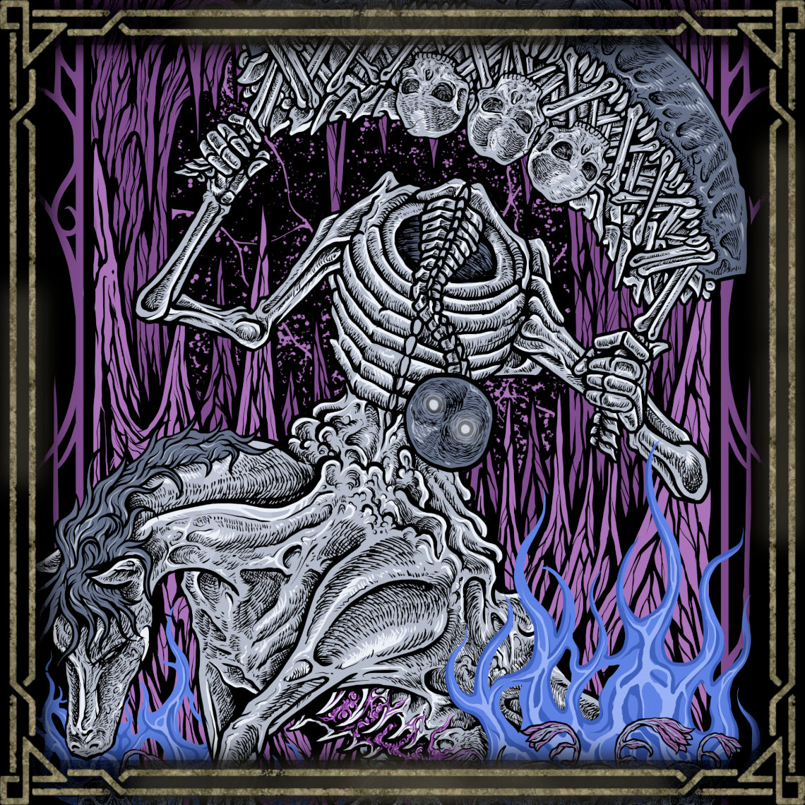 Concept Art of Putrescent Knight. The Putrescent Knight represents devotion that outlived flesh itself. As guardian to St. Trina, it wields decay as both weapon and armor, its form collapsing yet unyielding. This grim knight symbolizes the cost of worshiping forgotten gods — where loyalty leads not to salvation, but to endless rot beneath the world’s surface.