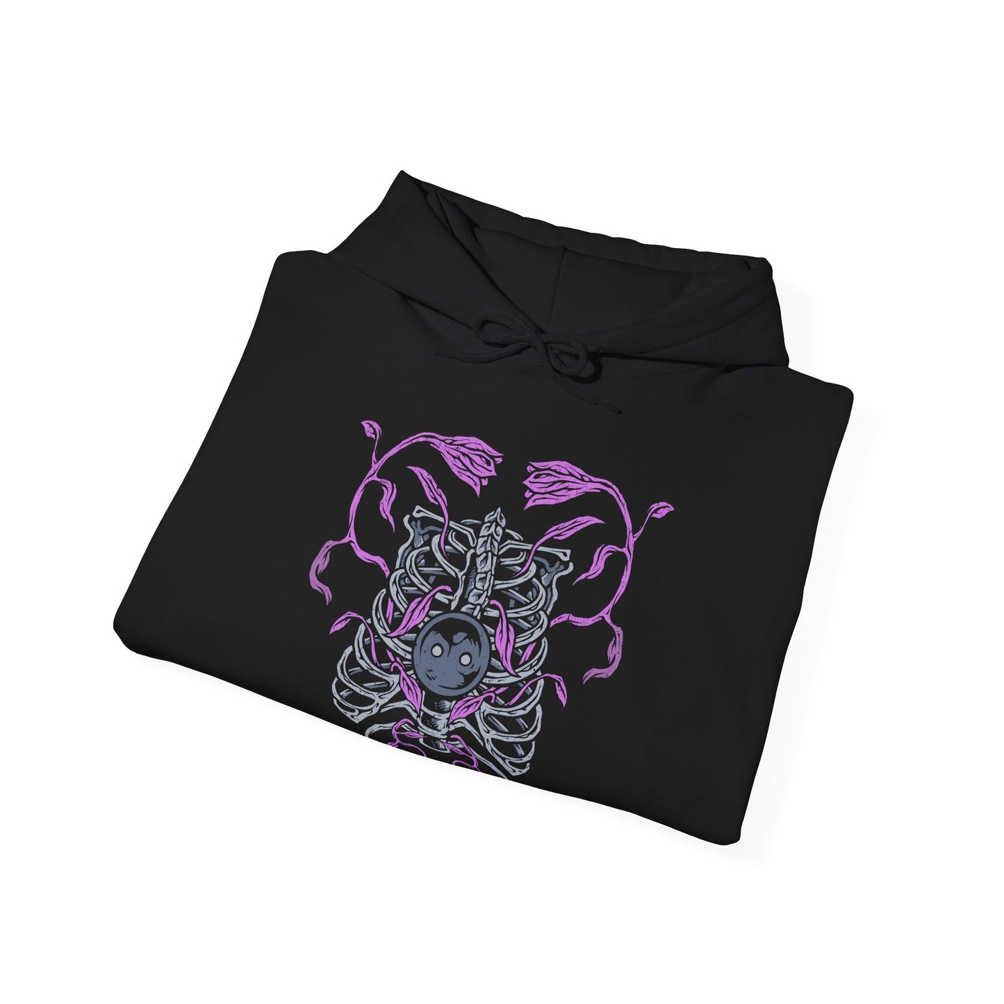 Image 6 of a Hooded Sweatshirt of the Putrescent Knight charging through a sea of ghostly mist, its malformed body reflecting centuries of rot and devotion. Bound to St. Trina’s dream-afflicted realm, the knight serves as both protector and executioner, ensuring no intruder awakens what should remain asleep. This design highlights themes of decay, loyalty, and the terrifying serenity of endless slumber.