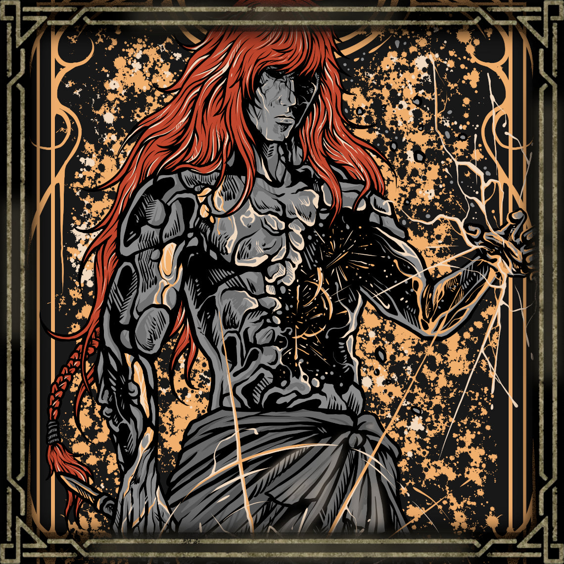 Artwork of Radagon of the Golden Order. Radagon of the Golden Order is a godlike figure, both consort and counterpart to Queen Marika. A radiant champion of faith and discipline, he embodies the Golden Order’s ideals of purity and symmetry. Bound by duty and divine will, Radagon’s duality reveals the fractured nature of divinity itself — a being torn between love, war, and the burden of perfection.