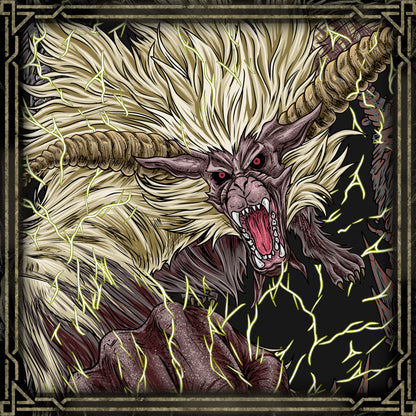 Concept Art of Rajang the Golden Mane. Furious Rajang stands as a symbol of uncontrollable power within the Monster Hunter universe. With its golden fur blazing and lightning surging through its fists, it overwhelms even veteran hunters. Its lore represents the ultimate escalation of Rajang’s fury — a creature that has abandoned restraint and exists only to destroy.