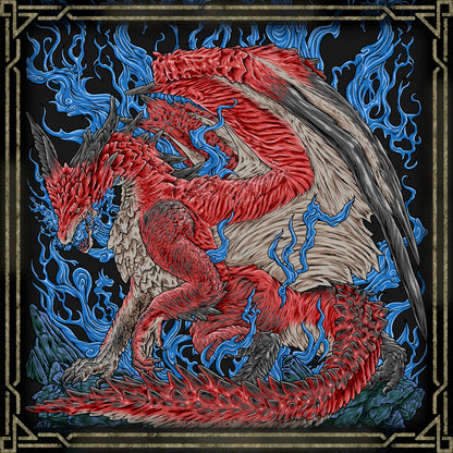 Artwork of Safijiiva the Crimson Dragon. Safi'jiiva is a powerful Elder Dragon discovered deep beneath the Hoarfrost Reach in Monster Hunter World: Iceborne. Known as the mature form of Xeno'jiiva, Safi'jiiva possesses immense power and the ability to absorb energy from the surrounding environment to restore itself. Its crimson scales, devastating elemental attacks, and control over the ancient energy of the Secluded Valley make it one of the most dangerous Elder Dragons ever encountered by hunters.