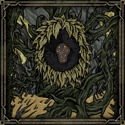 Artwork of Scadutree Avatar. The Scadutree Avatar is a towering manifestation of decay and divine corruption, born from the twisted shadow of the Erdtree itself. Its bark-like flesh and radiant rot reflect a sacred power gone rancid. As Tarnished face this colossal sentinel, they confront the warped divinity of the Land of Shadow — proof that even holy roots can fester in darkness.