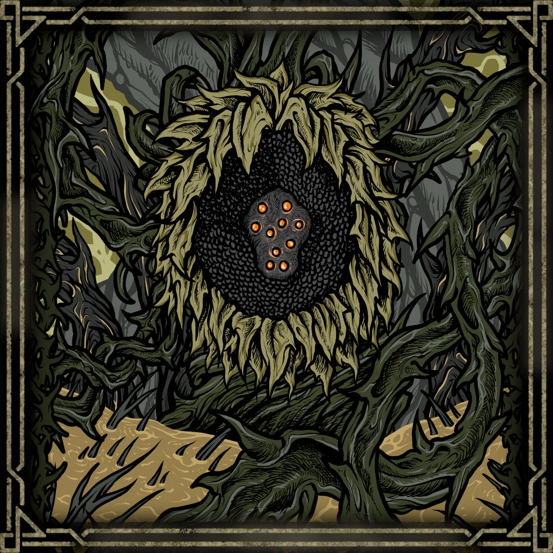 Concept Art of Scadutree Avatar. The Scadutree Avatar rises from cursed bark and golden rot, a living effigy of twisted worship. Bound to protect sacred ground long abandoned by the Greater Will, it lashes out at intruders with brutal, plantlike fury. Its existence reinforces Elden Ring’s haunting truth — divinity, when left to stagnate, becomes monstrous rather than merciful.