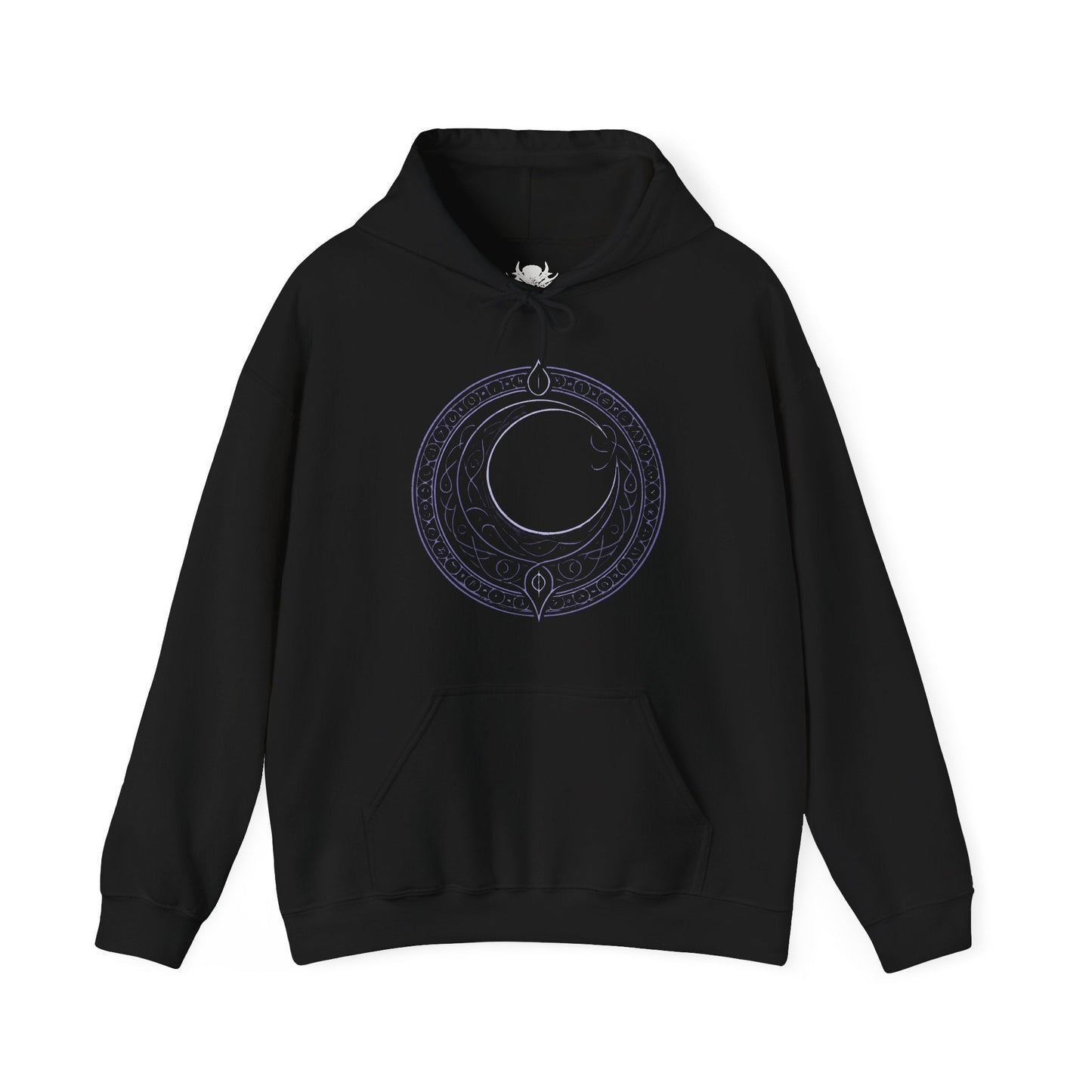 Image 4 of a Hooded Sweatshirt of Shadowheart and Shar intertwined through shadow magic, with shattered memories and moonlit symbols drifting through the darkness. Shar’s cold, divine presence towers over her chosen cleric, representing control, faith, and erasure. The composition emphasizes the tragic bond between mortal and god, capturing the themes of devotion, manipulation, and identity central to Baldur’s Gate 3.