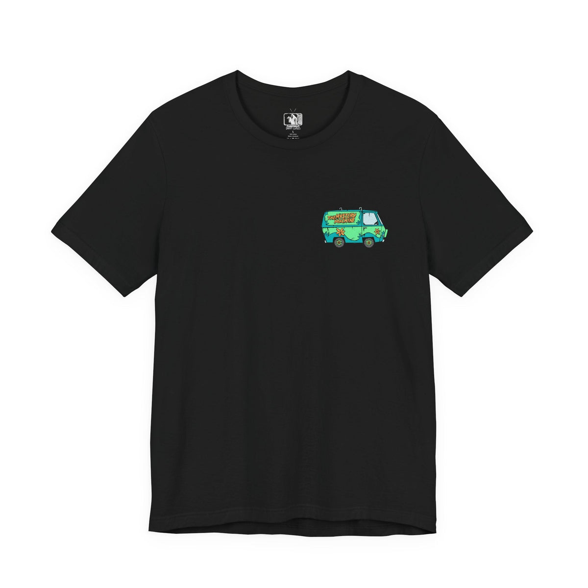 Image 4 of a Double-sided T-Shirt artwork featuring Shaggy Rogers and Scooby-Doo from the classic Scooby-Doo cartoon series. The design highlights Shaggy's iconic green shirt, Scooby's brown fur and collar, and the duo's expressive personalities in a nostalgic animated style. Inspired by their legendary appetite, Scooby Snacks, and hilarious reactions to spooky monsters, the composition celebrates their enduring friendship and adventures with Mystery Inc.