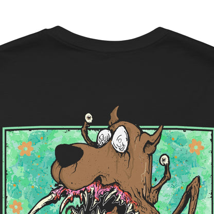 Image 7 of a Double-sided T-Shirt artwork featuring Shaggy Rogers and Scooby-Doo from the classic Scooby-Doo cartoon series. The design highlights Shaggy's iconic green shirt, Scooby's brown fur and collar, and the duo's expressive personalities in a nostalgic animated style. Inspired by their legendary appetite, Scooby Snacks, and hilarious reactions to spooky monsters, the composition celebrates their enduring friendship and adventures with Mystery Inc.