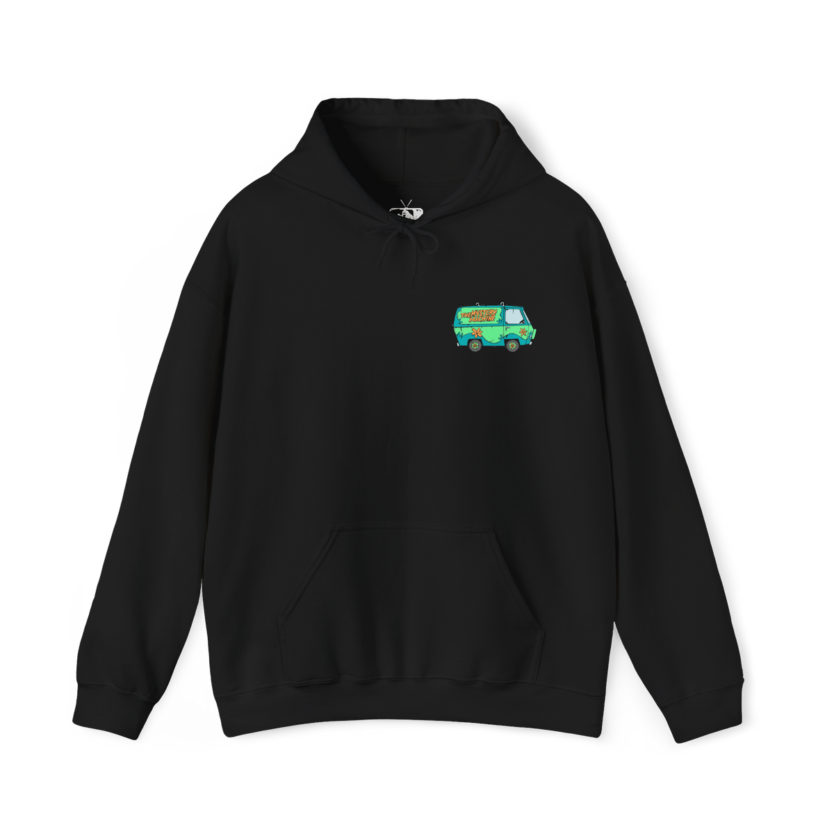 Image 4 of a Hooded Sweatshirt design featuring Shaggy Rogers and Scooby-Doo from Scooby-Doo, portraying the iconic duo in a nostalgic cartoon-inspired composition. Shaggy appears in his signature green shirt beside Scooby-Doo, the lovable brown Great Dane wearing his distinctive collar. Their expressive faces and playful poses capture their legendary fear of monsters, love of Scooby Snacks, and close friendship.