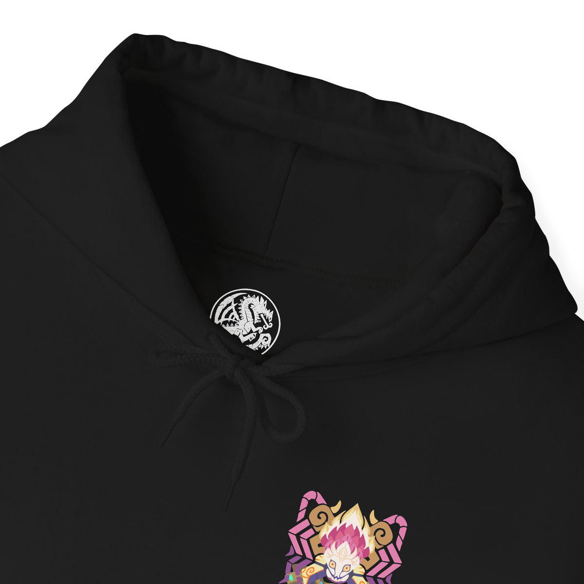 Folded Hooded sweatshirt design featuring Shara Ishvalda, the formidable Elder Dragon from Monster Hunter World Iceborne. The graphic emphasizes its colossal body, layered stone-like armor, eerie exposed form, and supernatural control over vibrations, evoking the climactic battle against the Old Everwyrm. A dark, atmospheric gaming hoodie design for Monster Hunter fans, Elder Dragon collectors, and players who love the Iceborne expansion.