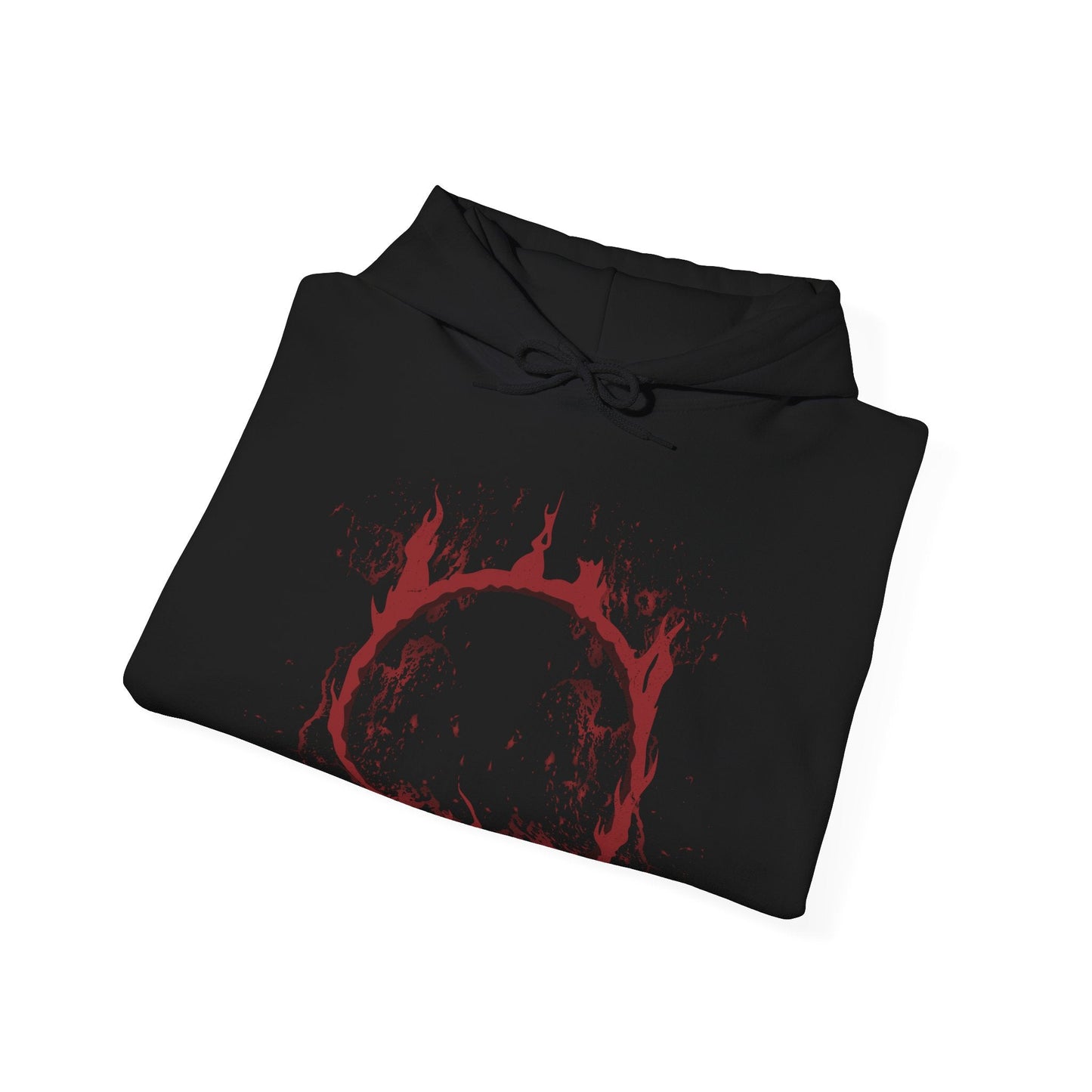 Image 6 of a Hooded Sweatshirt featuring Slave Knight Gael from Dark Souls 3, the last warrior standing at the end of the world. Gael’s worn, crimson-stained cloak and brute strength are iconic, as is his haunting descent into madness during the final battle. His quest for the Dark Soul, born of loyalty and despair, makes him one of the most memorable and heartbreaking characters in the entire Dark Souls saga.