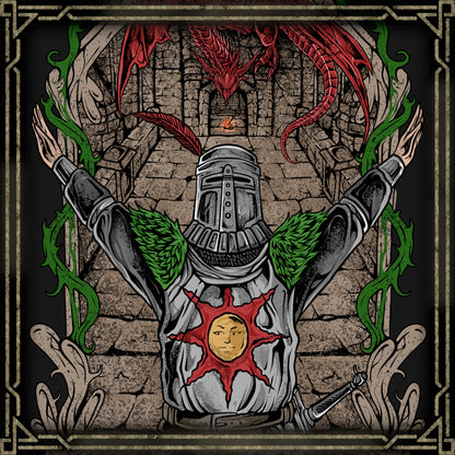 Wallpaper of Solaire of Astora. Solaire of Astora is a noble knight who journeys through Lordran in search of his own sun. With unmatched optimism and loyalty, he aids players through the Warrior of Sunlight covenant. His radiant armor and the phrase “Praise the Sun” have made him a symbol of jolly cooperation and enduring light in a bleak world.