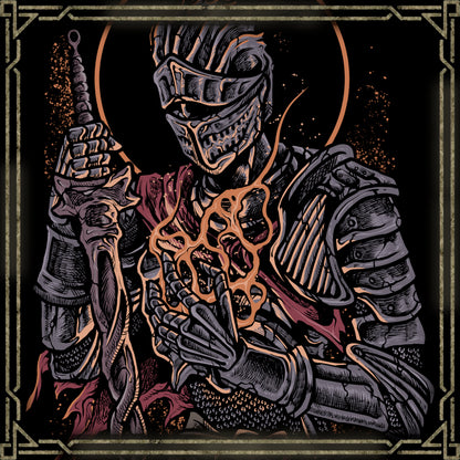 Fanart of Soul of Cinder. Bound by the will of those who came before, the Soul of Cinder stands as the final guardian of a dying age. Within its shifting form burn the countless champions who once chose to link the fire, their strength and sorrow forged into a single, eternal sentinel. Each strike carries echoes of forgotten battles, each flame a memory of sacrifice.