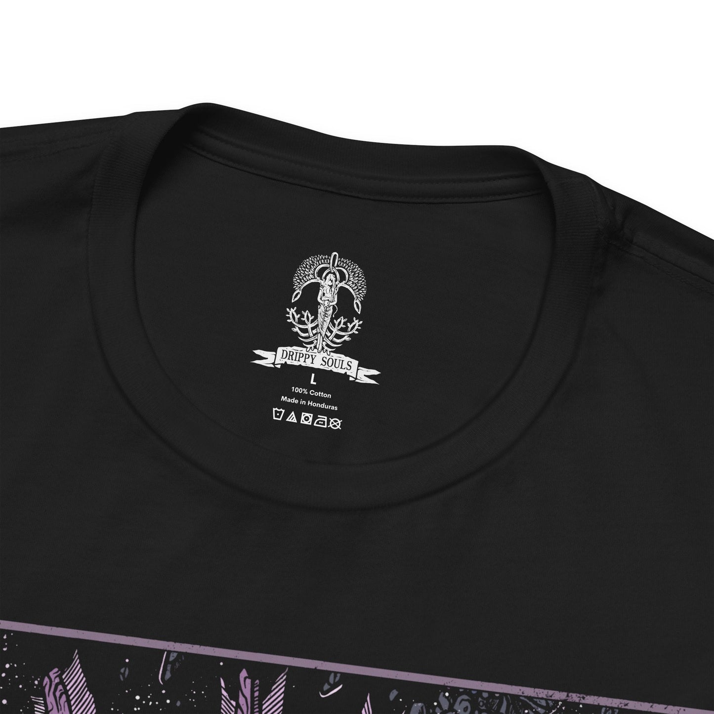 Folded T-shirt featuring Starscourge Radahn from Elden Ring in a grim design, showcasing his towering presence, gravity-defying power, and tragic backstory, perfect for fans who revere his status as one of the most formidable and iconic bosses in the Lands Between.