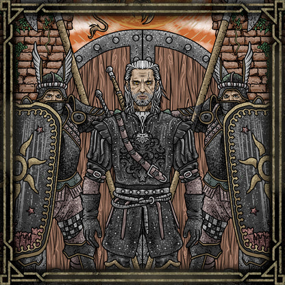 Concept Art of The Beast of White Orchard. The Beast of White Orchard emerges as Nilfgaard’s shadow looms over the region. Poisoned fields, dead soldiers, and broken balance drive the griffin into rage. Slaying it is more than a contract — it is a lesson in how imperial conquest and human violence twist the natural order, creating horrors that witchers are left to clean up.