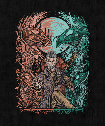 Wallpaper of The Elder Scrolls Oblivion Shivering Isles Sheogorath. In the Shivering Isles, Sheogorath manifests as a charismatic tyrant who treats madness as divine art. His realm reflects his fractured psyche, offering beauty, terror, and absurdity in equal measure. Mortals who enter must face unpredictable trials, where reason is meaningless and only those who embrace chaos can survive his bizarre court.