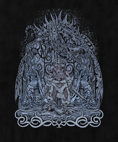 Artwork of The Elder Scrolls Skyrim Dragonborn. Dovahkiin, the Dragonborn, is the legendary mortal blessed with the soul and power of a dragon. Chosen by the gods, they rise to challenge Alduin, the World-Eater, and restore balance to Tamriel. With the Thu’um — the Voice — the Dragonborn channels ancient draconic power, embodying Skyrim’s eternal struggle between destiny and freedom.