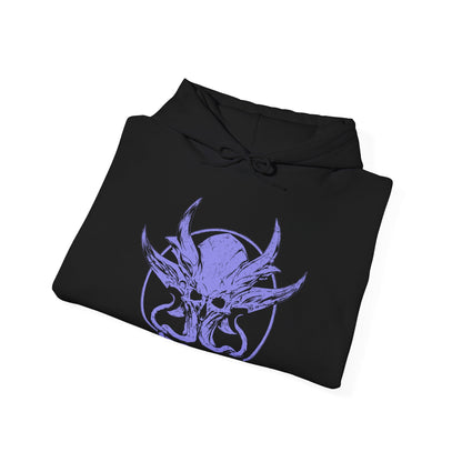 Image 6 of a Hooded Sweatshirt featuring The Emperor from Baldur’s Gate 3, depicting the ancient Mind Flayer who walks the path between mentor and manipulator. His glowing eyes and writhing tentacles radiate psionic mastery, capturing the tension of the illithid transformation. This design reflects the cosmic horror and moral ambiguity at the heart of the Emperor’s story.