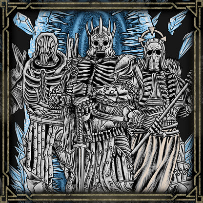 Wallpaper of The Wild Hunt. Eredin commands the Wild Hunt with cold authority, while Imlerith, the brutal enforcer, crushes resistance with raw strength. Caranthir, a master of frost magic and interdimensional travel, opens portals between realms. As a trio, they represent domination, cruelty, and arcane power — the terrifying face of the Aen Elle invasion.