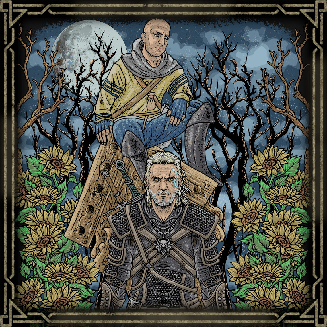 Concept Art of The Witcher 3 Master Mirror. The crossroads mark the threshold of Gaunter O’Dimm’s power, a place where free will collides with inevitability. Here, travelers unknowingly step into his game, where time freezes and reality bends. As the hidden antagonist of Hearts of Stone, O’Dimm represents absolute control, punishing arrogance and desire with eternal consequences.