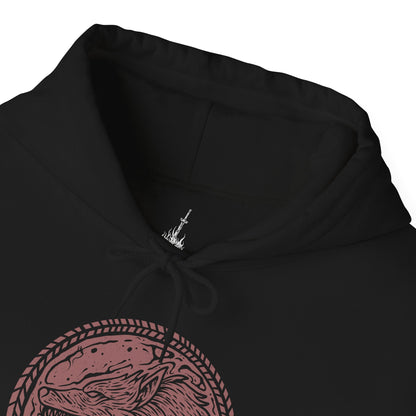 Folded Hooded Sweatshirt of the Abyss Watchers standing amid a field of fallen warriors, one igniting their blade with fire as the Abyss seeps through the ground. Dark mist and cinders surround their worn armor, symbolizing their endless vigilance. The composition emphasizes loyalty, corruption, and the haunting legacy of a legion that sacrificed everything to hold back the darkness.