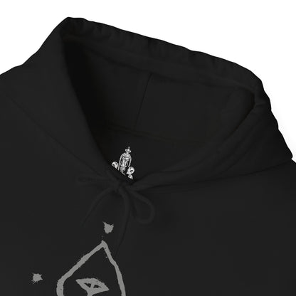 Folded Hooded Sweatshirt showcasing Vicar Amelia, one of Bloodborne’s most haunting bosses, whose beastly form reveals the dark price of faith. Towering, clawed, and veiled in fur, she lets out anguished howls in the Grand Cathedral. This artwork highlights her massive scale and eerie blend of sanctity and monstrosity—a terrifying emblem of the Healing Church’s cursed ambitions.