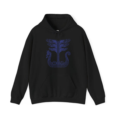 Image 4 of a Hooded Sweatshirt of Wylder from Elden Ring Nightreign standing before a petrified tree gateway as swirling darkness and cosmic energy distort the sky above Limveld. His weapon radiates defiant light against the monstrous forces of the Night’s Tide. The composition emphasizes determination, cursed destiny, and the struggle of Nightfarers fighting to reclaim the Lands Between from eternal darkness.