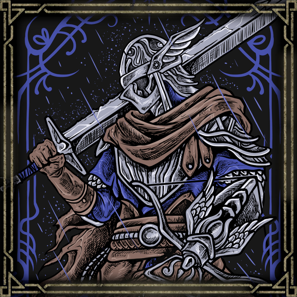 Wallpaper of Wylder. Wylder is a swordsman shaped by survival. With balanced strength, dexterity, and endurance, he can wield nearly any melee weapon with deadly efficiency. His adaptability makes him a formidable warrior on any battlefield.